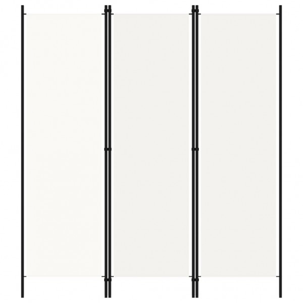 Biombo divisor de 3 paneles blanco crema 150x180 cm D