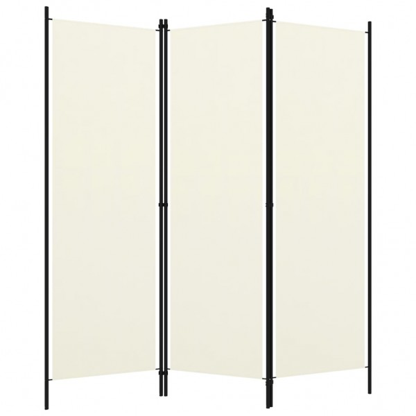 Biombo divisor de 3 paneles blanco crema 150x180 cm M 2