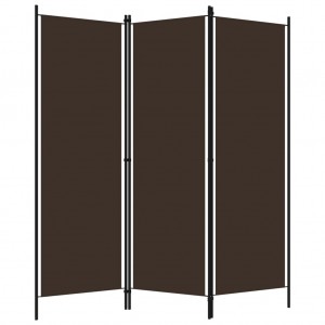 Biombo divisor de 3 paneles marrón 150x180 cm H