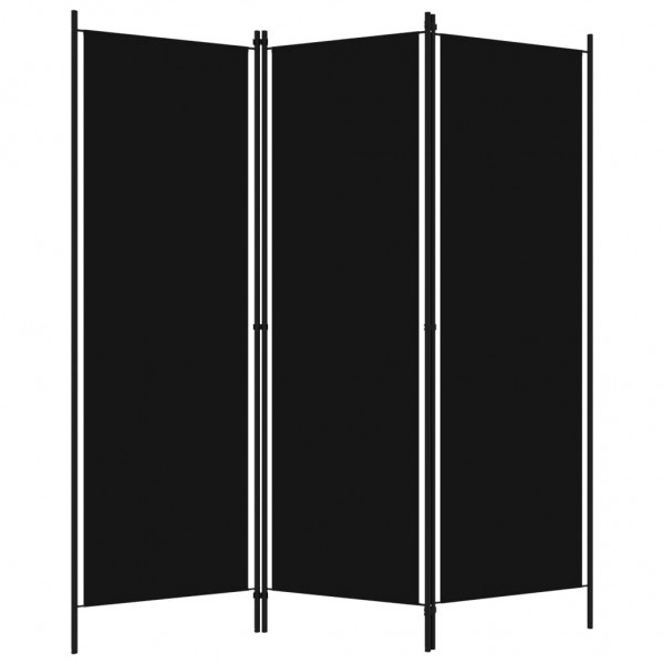 Biombo divisor de 3 paneles negro 150x180 cm M 2