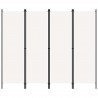 Biombo divisor de 4 paneles blanco crema 200x180 cm 1