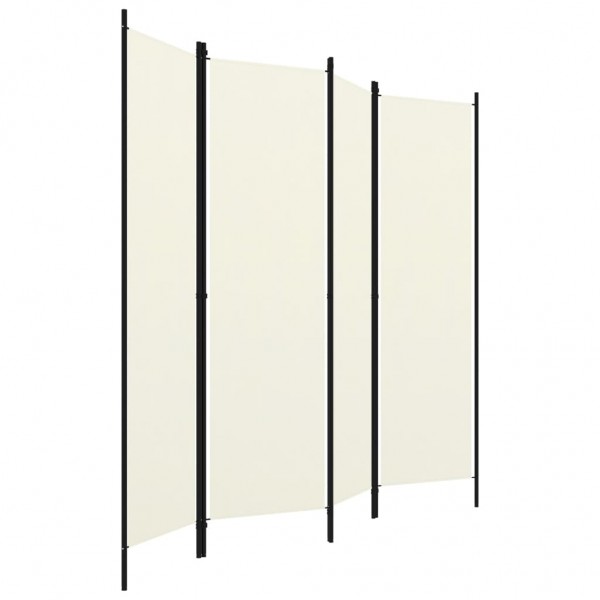 Biombo divisor de 4 paneles blanco crema 200x180 cm M 3