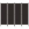 Biombo divisor de 4 paneles marrón 200x180 cm 1