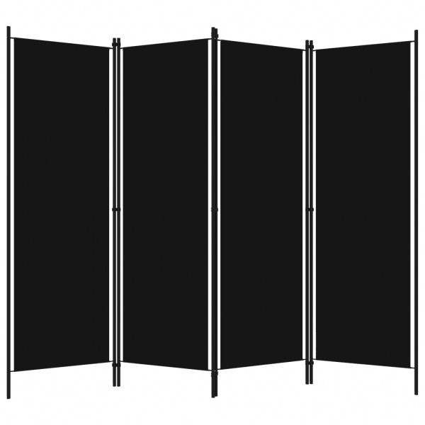 Biombo divisor de 4 paneles negro 200x180 cm M 2
