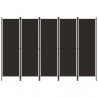 Biombo divisor de 5 paneles marrón 250x180 cm 1