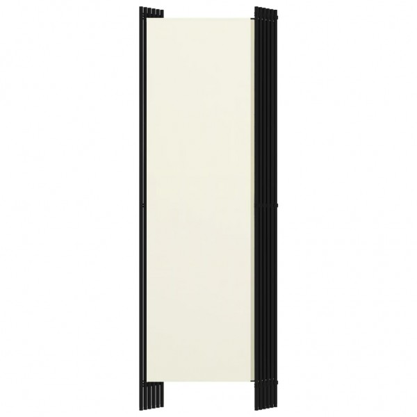 Biombo divisor de 6 paneles blanco crema 300x180 cm M 4