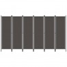 Biombo divisor de 6 paneles gris antracita 300x180 cm 1