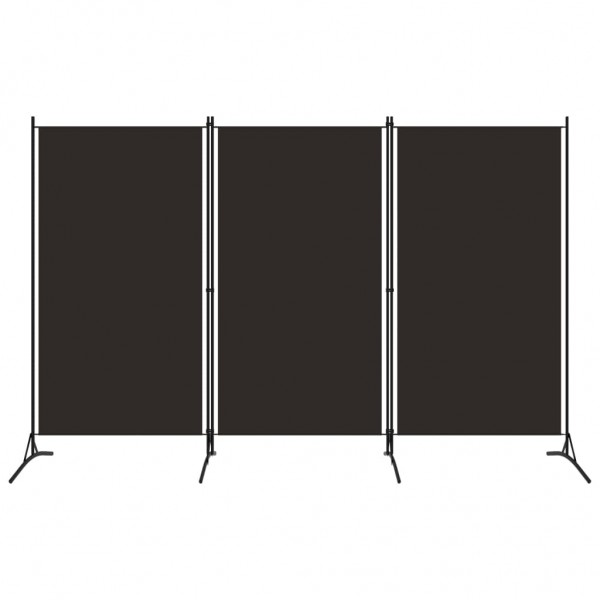 Biombo divisor de 3 paneles marrón 260x180 cm D
