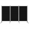 Biombo divisor de 3 paneles negro 260x180 cm 1