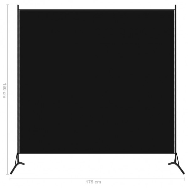 Divisória com 1 painel 175x180 cm preto M 5