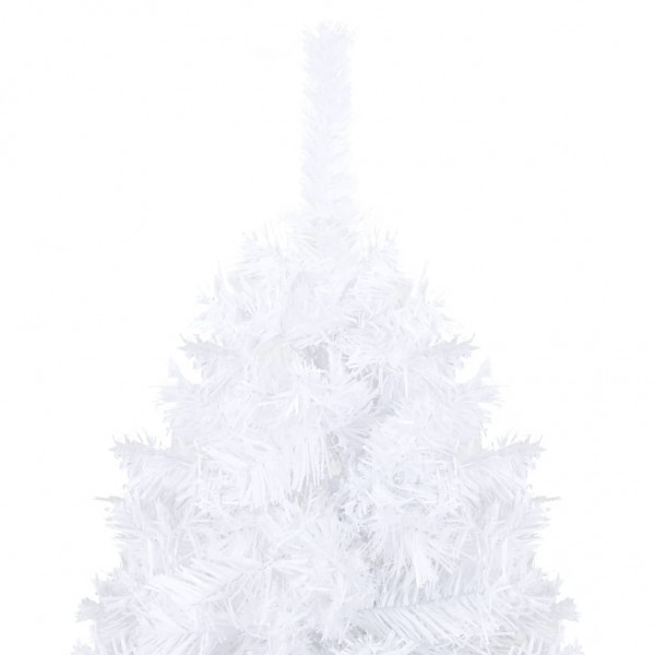 Árvore de Natal artificial com ramos grossos 150 cm PVC branco M 3