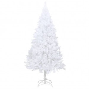 Árbol de Navidad artificial con ramas gruesas PVC blanco 180 cm H