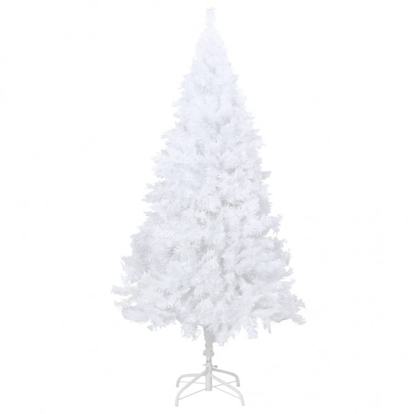 Árvore de Natal artificial com ramos grossos 180 cm PVC branco M 2