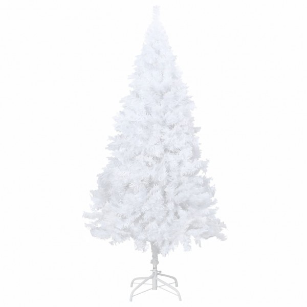 Árvore de Natal artificial com ramos grossos 210 cm PVC branco M 2