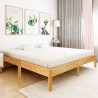 Estructura de cama de madera maciza de roble 180x200 cm 1