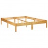 Estructura de cama de madera maciza de roble 180x200 cm 3