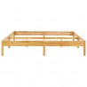 Estructura de cama de madera maciza de roble 180x200 cm 4