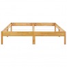 Estructura de cama de madera maciza de roble 180x200 cm 5