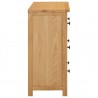 Cajonera de madera de roble macizo 80x35x75 cm 5