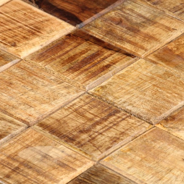 Mesas de centro 2 pzas diseño de bloque madera mango rugosa M 3