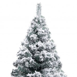 Árbol de Navidad artificial verde con nieve 150 cm H