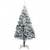 Árvore de Natal artificial c/ flocos de neve 180 cm PVC verde 2