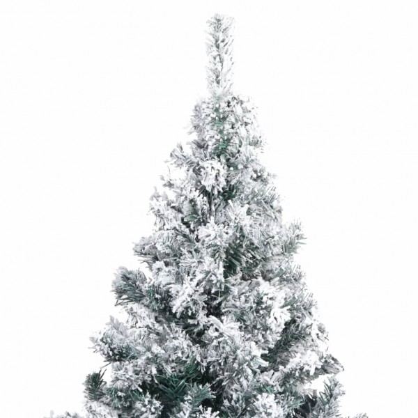 Árvore de Natal artificial c/ flocos de neve 180 cm PVC verde M 3