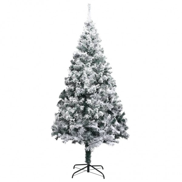 Árbol de Navidad artificial verde con nieve 240 cm M 2