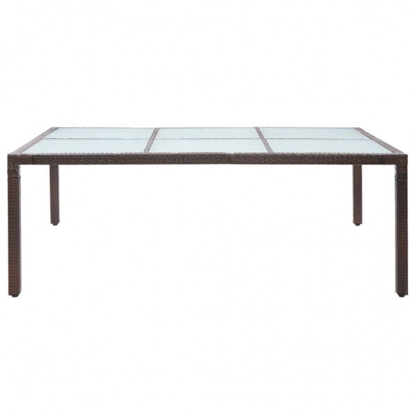 Mesa de comedor de jardín marrón 200x150x74 cm ratán sintético M 2