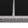 Mesa de comedor de jardín ratán sintético gris 200x150x74 cm 4