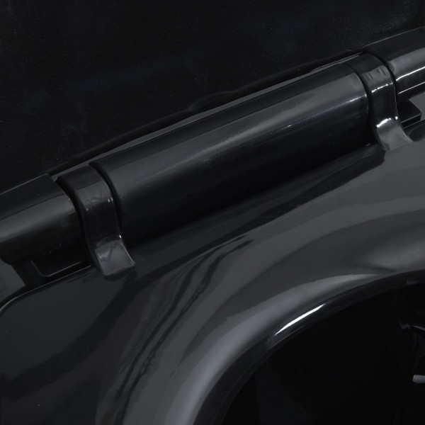 Inodoro sin bordes cierre suave 7 cm alto cerámica negro M 3