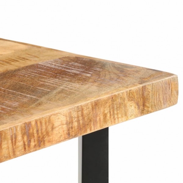 Mesa de bar madera maciza de mango rugosa 120x58x107 cm M 5