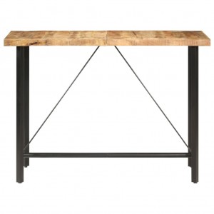 Mesa de bar madera maciza de mango rugosa 150x70x107 cm H