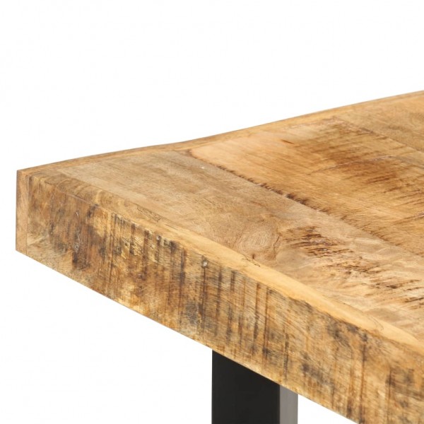 Mesa de bar madera maciza de mango rugosa 150x70x107 cm M 5