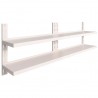 Prateleiras de parede suspensas 2 pcs 240x30 cm aço inoxidável 2