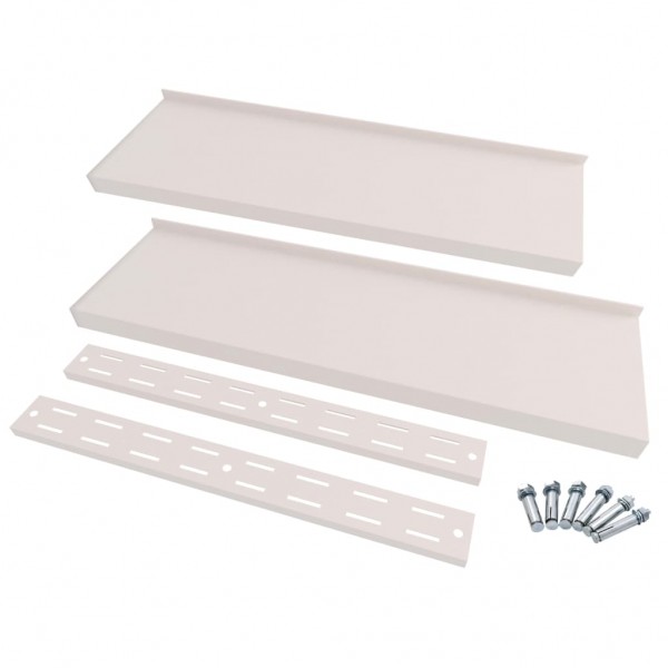 Prateleiras de parede suspensas 2 pcs 240x30 cm aço inoxidável M 4