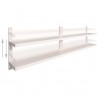 Prateleiras de parede suspensas 2 pcs 300x30 cm aço inoxidável 3