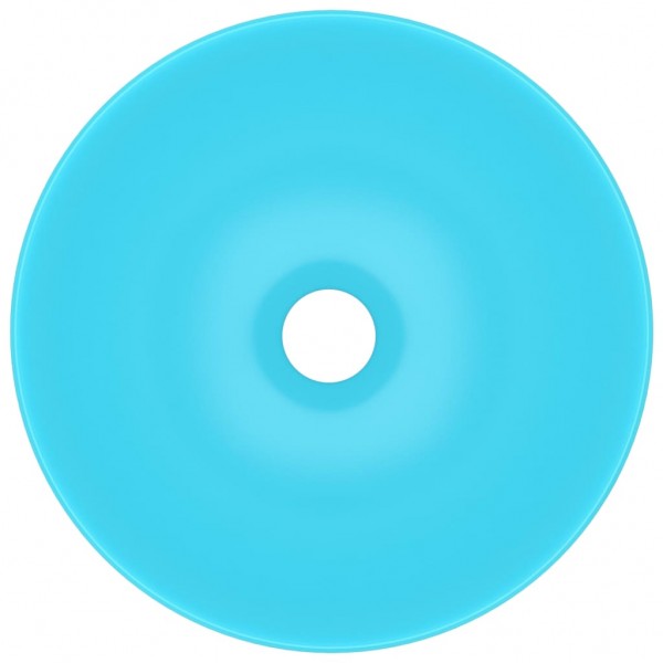 Lavatório de casa banho redondo cerâmica verde-claro M 4