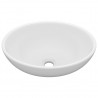 Lavabo de lujo ovalado cerámica blanco mate 40x33 cm 1