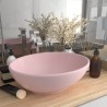 Lavabo de lujo ovalado cerámica rosa mate 40x33 cm 1