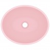 Lavabo de lujo ovalado cerámica rosa mate 40x33 cm 4