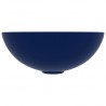 Lavabo de cuarto de baño redondo de cerámica azul oscuro 3