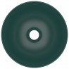 Lavabo de cuarto de baño redondo cerámica verde oscuro 4
