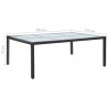 Mesa de jantar p/ exterior 200x150x74 cm vime PE preto 5