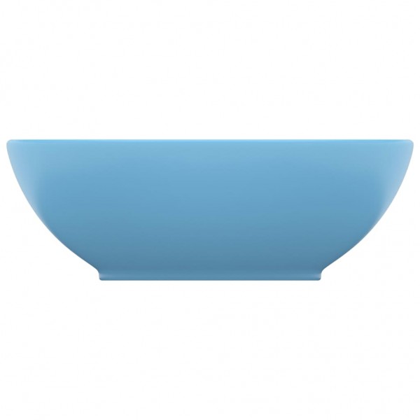 Lavabo de lujo ovalado cerámica azul claro mate 40x33 cm M 3