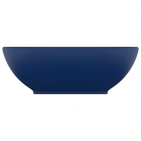 Lavatório luxuoso oval 40x33cm cerâmica azul-escuro mate M 3