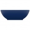 Lavabo de lujo ovalado cerámica azul oscuro mate 40x33 cm 3