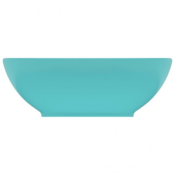 Lavabo de lujo ovalado cerámica verde claro mate 40x33 cm M 3