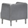 Sillón diseño de cubo cuero de cabra auténtico gris 5