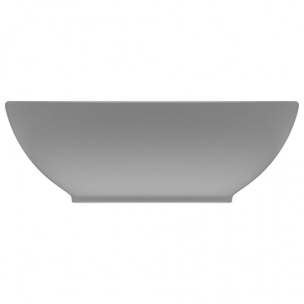 Lavatório luxuoso oval 40x33cm cerâmica cinzento-claro mate M 2